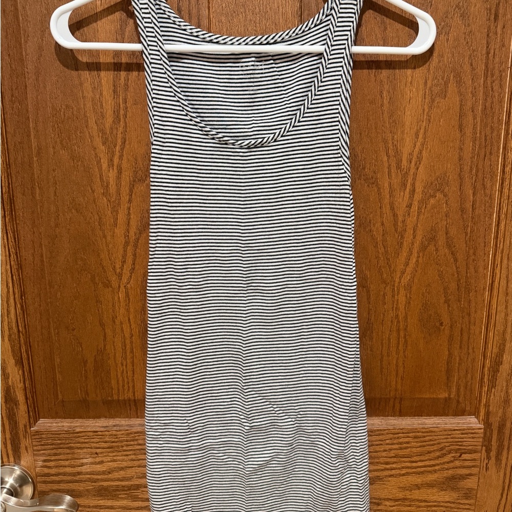 Isabel Maternity by Ingrid & Isabel Black and White Striped Tank Top